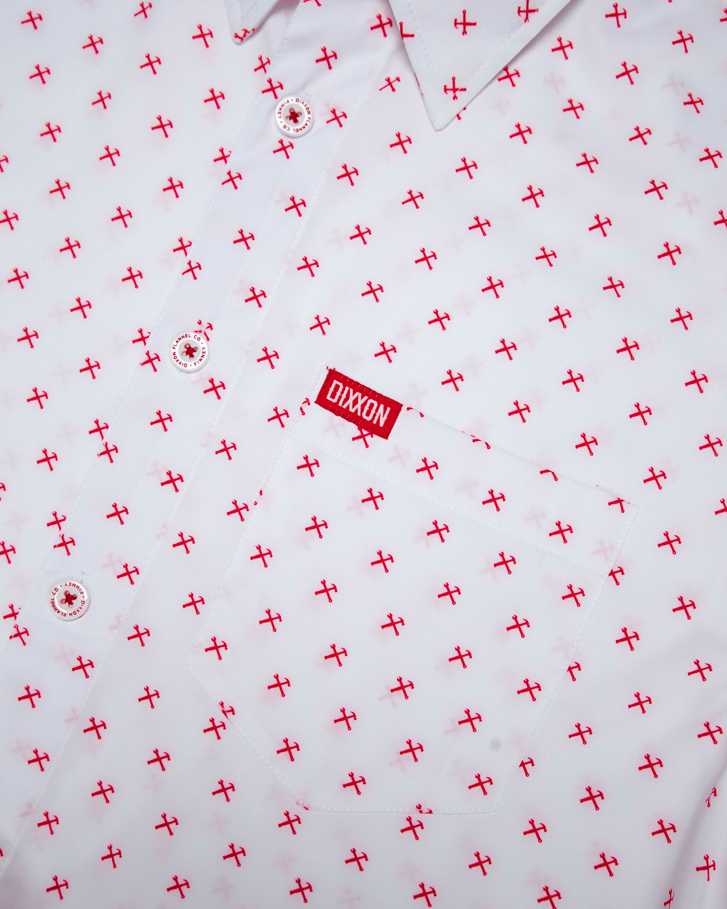 Red Finney Party Shirt - White