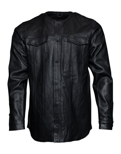 Reno Perforated Leather Shirt