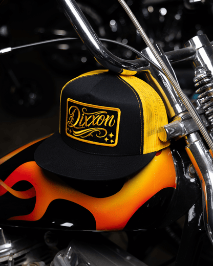 Slammed Flat Bill Trucker Snapback - Gold & Black