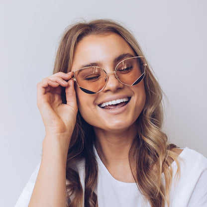 Cadence Blush Sunglasses | Women's Gold Frame Sunglasses