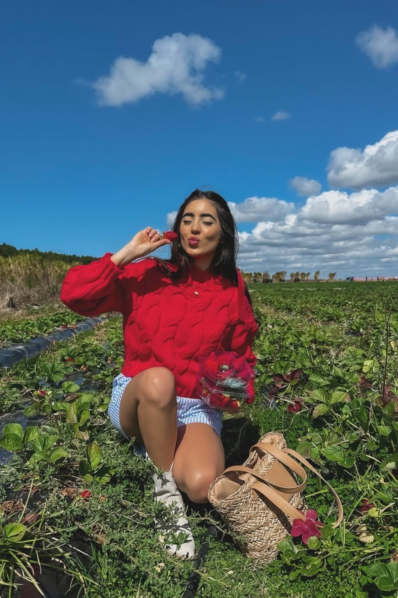 Hadi Knit - Red | Women's Relaxed Fit Knit Jumper