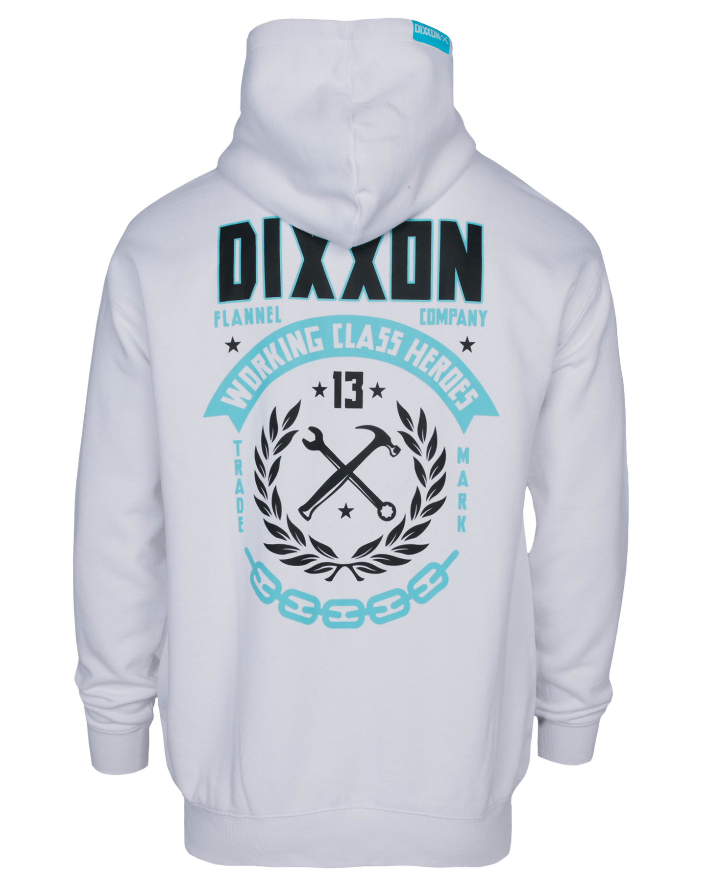 Tiffany & White Weld Zip Up Hoodie - White