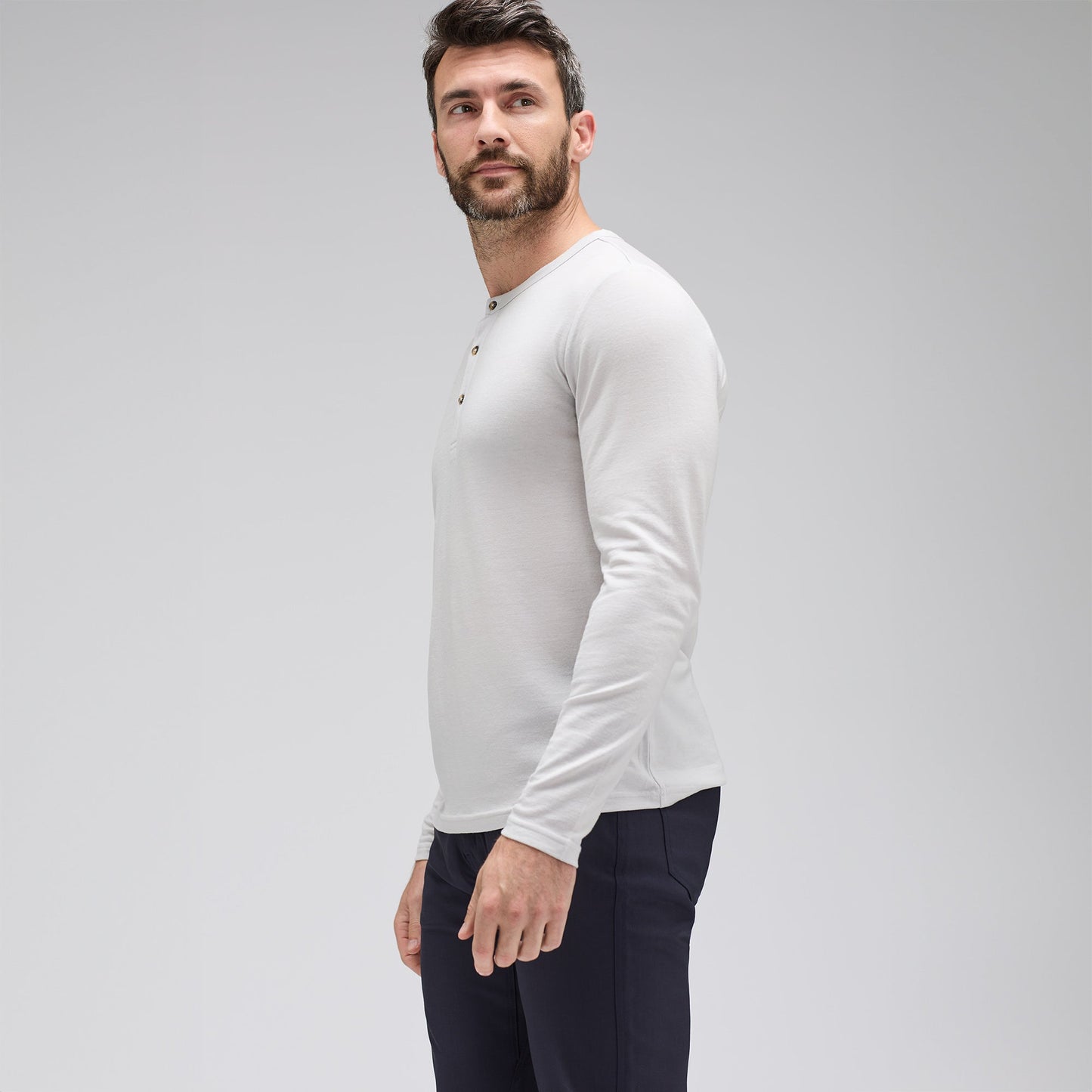 Men's Long Sleeve Merino Henley