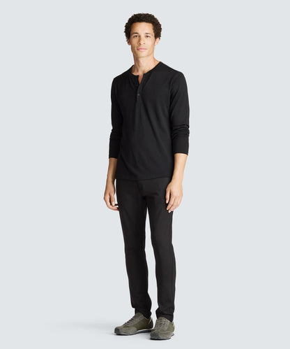 Men's Long Sleeve Merino Henley