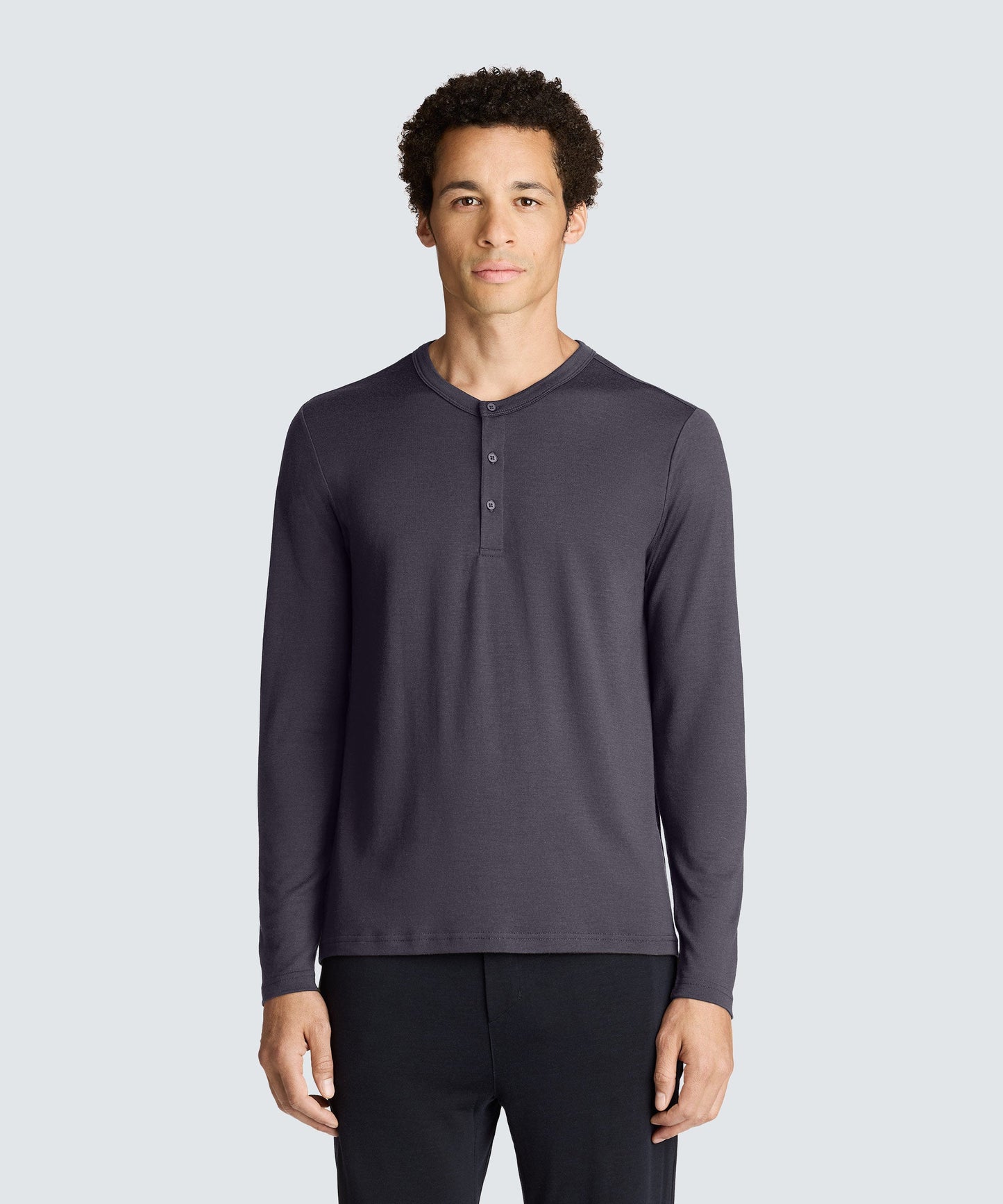 Men's Long Sleeve Merino Henley