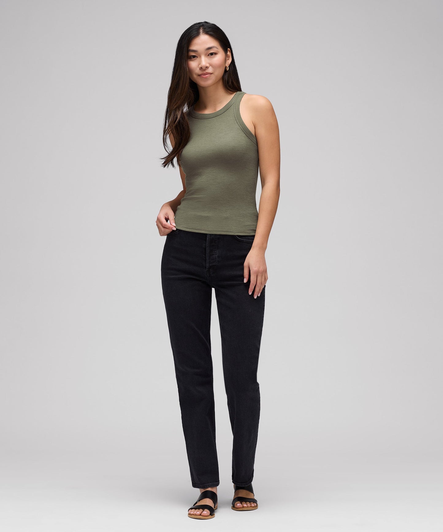 Women's Merino Rib Racer Tank