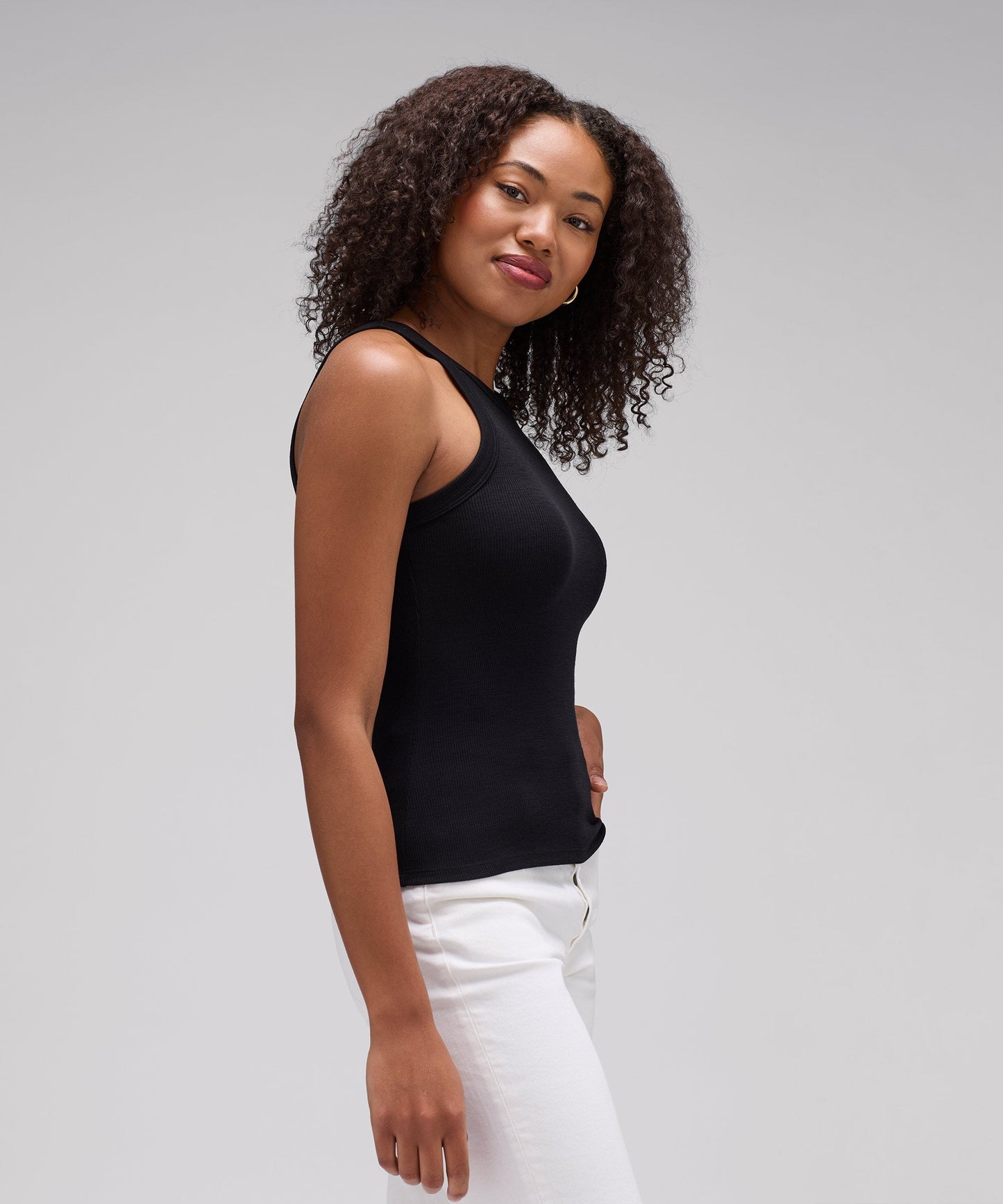Women's Merino Rib Racer Tank