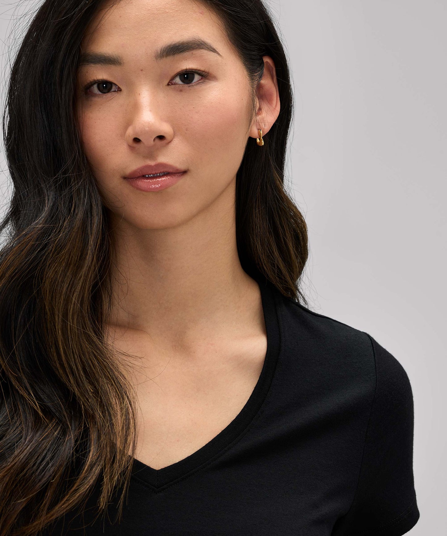 Women's Petite Merino V-Neck T-Shirt