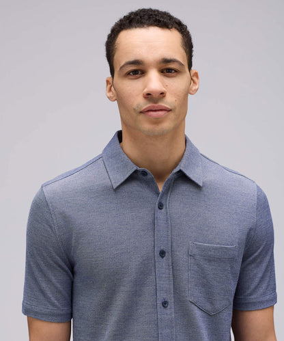 Men's Short Sleeve Merino Button-Up