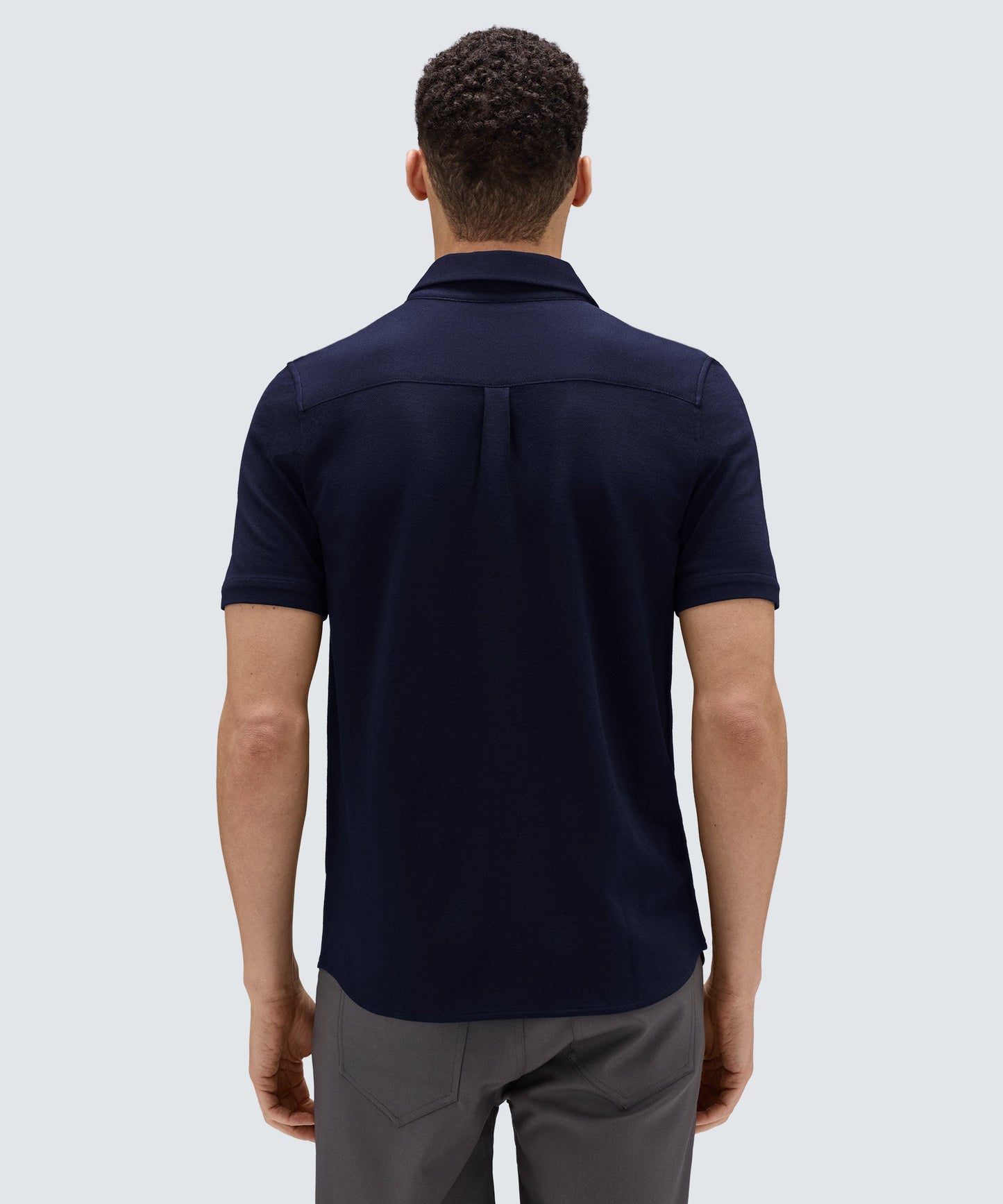 Men's Short Sleeve Merino Button-Up