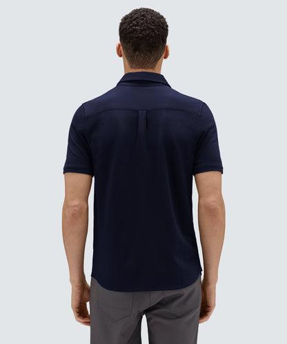 Men's Short Sleeve Merino Button-Up
