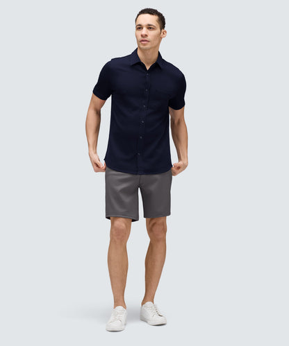 Men's Short Sleeve Merino Button-Up