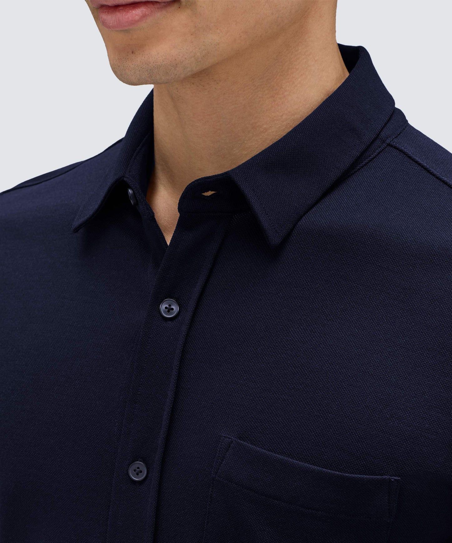 Men's Short Sleeve Merino Button-Up