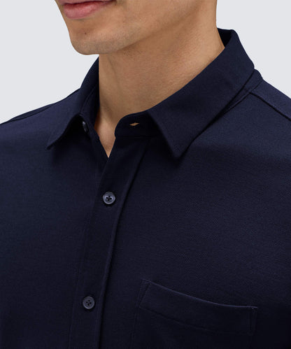 Men's Short Sleeve Merino Button-Up