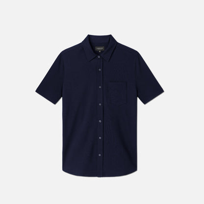 Men's Short Sleeve Merino Button-Up
