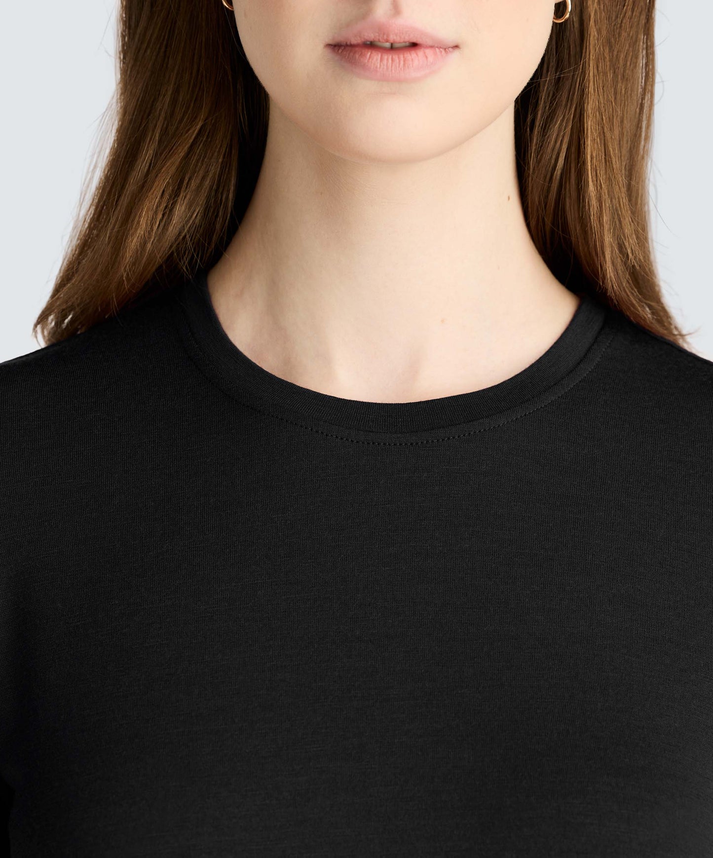 Women's Petite Merino Crew Neck T-Shirt