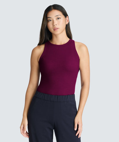 Women's Merino Rib Racer Tank