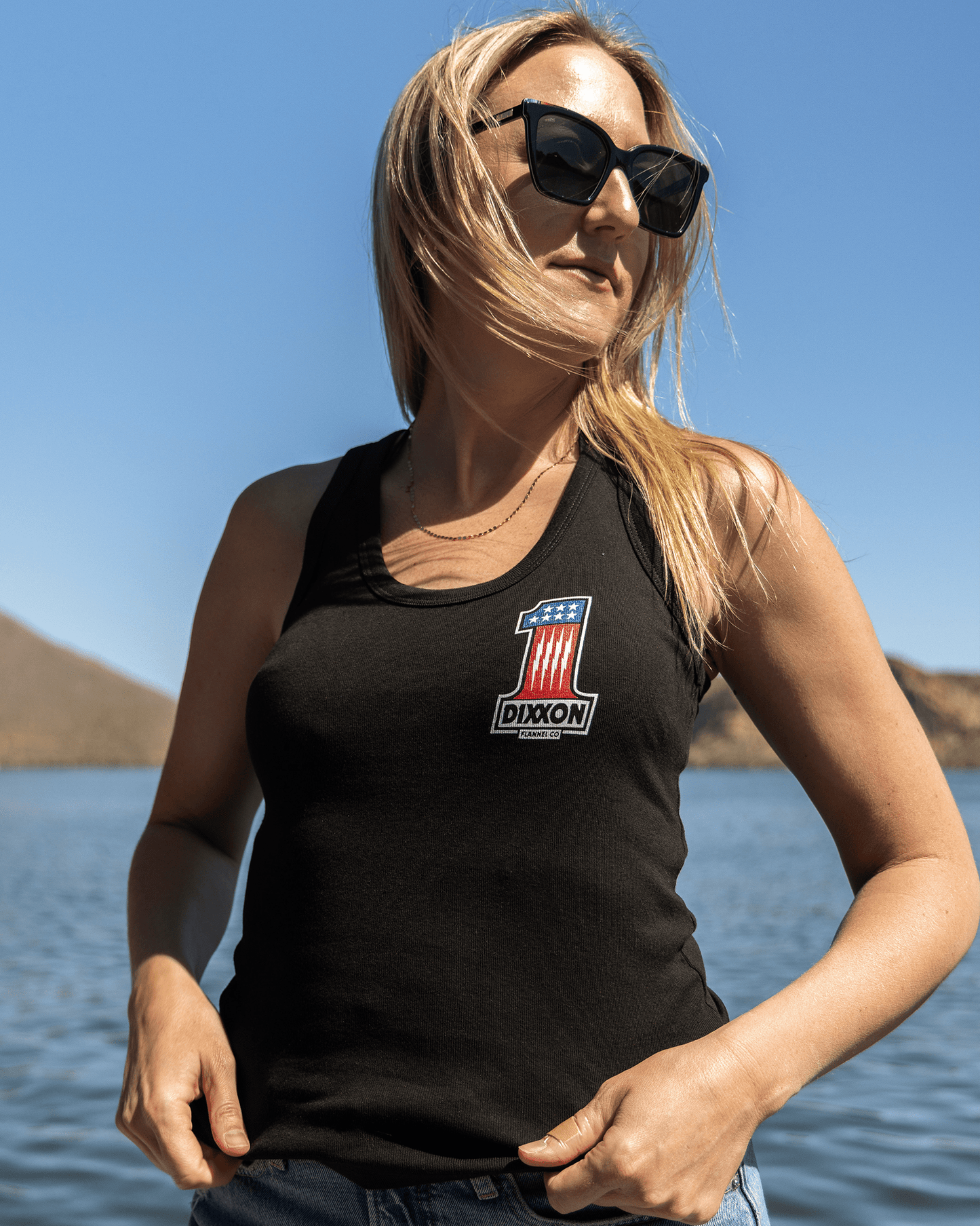 Women's First Place Fitted Tank - Black