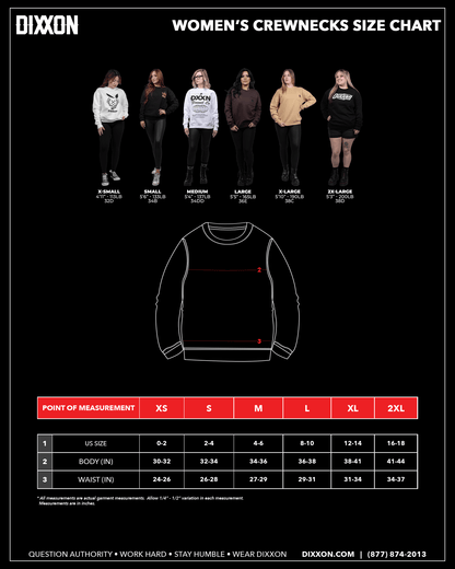 Women's Black Tech Crewneck Sweatshirt - White