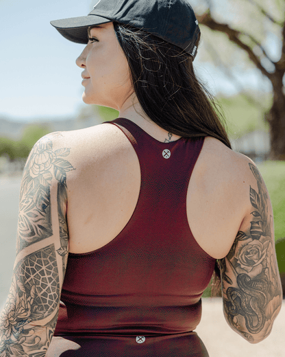Women's Red Racer Crop Top