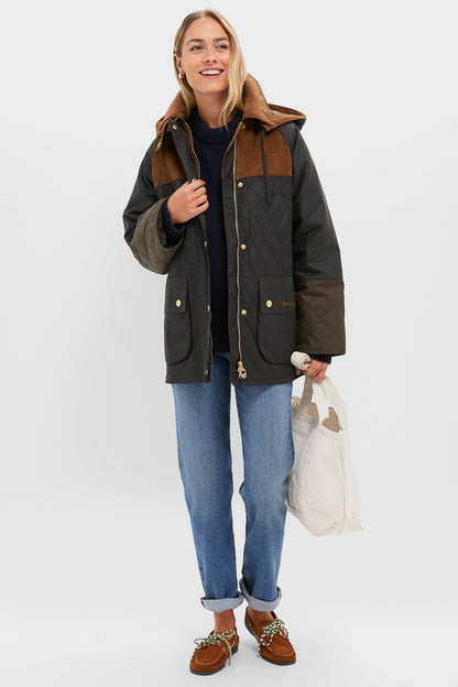 Archive Olive and Beech Imelda Wax Jacket